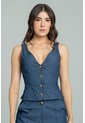 Top Denim Alaska Azul Ragged Pf21110029 de Ragged