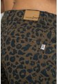 Jean Wide Leg Animal Print Café Ragged Pf21350098 de Ragged