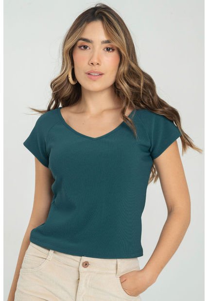 Top Rib Emilia Verde Ragged Pf11121159