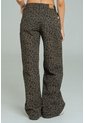 Jean Wide Leg Animal Print Café Ragged Pf21350098 de Ragged