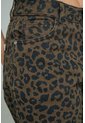 Jean Wide Leg Animal Print Café Ragged Pf21350098 de Ragged
