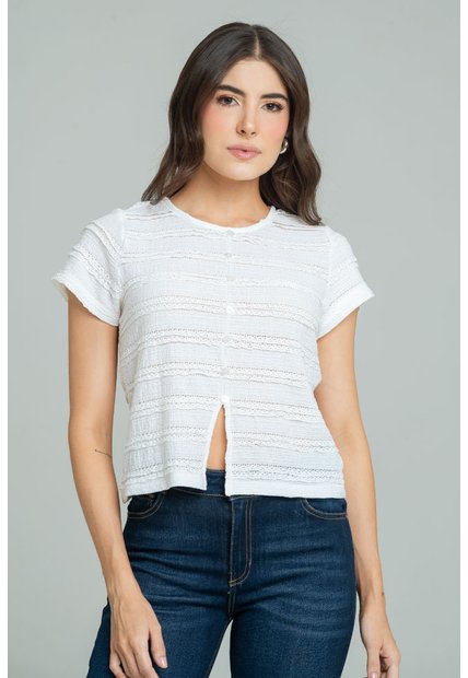 Top Londres Blanco Ragged Pf11121195