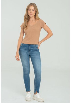 Top Rib Emilia Beige Ragged Pf11121159