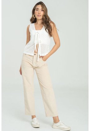 Chaleco Mila Blanco Ragged Pf11150044