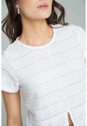 Top Londres Blanco Ragged Pf11121195