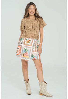 Blusa Ellen Tejida Beige Ragged Pf11112977