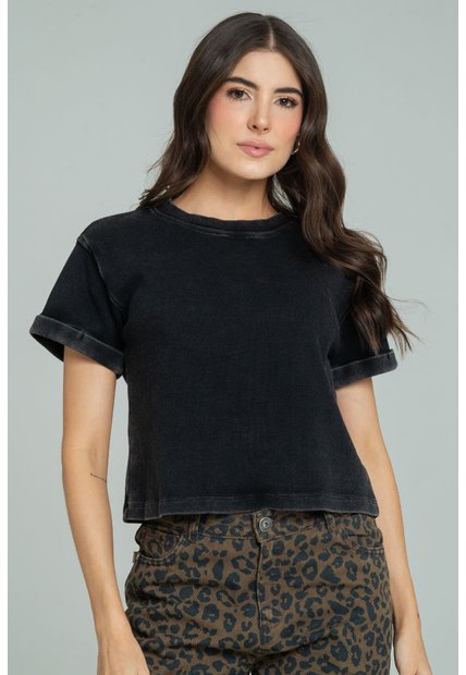 Camiseta Ozen Negro Ragged Pf21120081