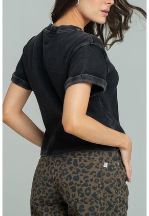 Camiseta Ozen Negro Ragged Pf21120081