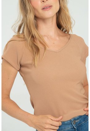 Top Rib Emilia Beige Ragged Pf11121159