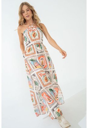 Vestido Summer Blanco Ragged Pf11511387