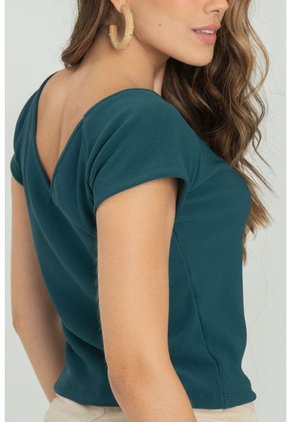 Top Rib Emilia Verde Ragged Pf11121159