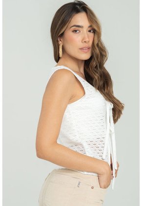 Chaleco Mila Blanco Ragged Pf11150044