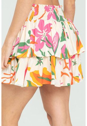 Falda Capas Mini Blanco Ragged Pf11320493