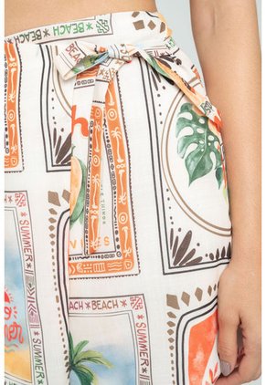 Falda Corta Tipo Pareo Blanco Ragged Pf11320506