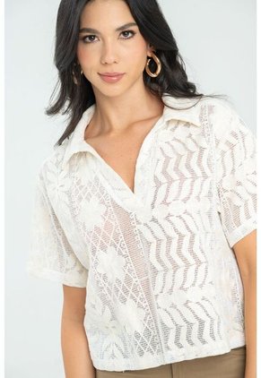 Blusa Georgina Blanco Ragged Pf11112855