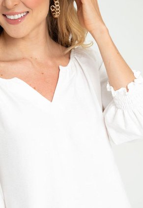 Blusa Malai 3/4 Blanco Ragged Pf11112640