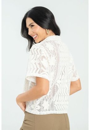 Blusa Georgina Blanco Ragged Pf11112855