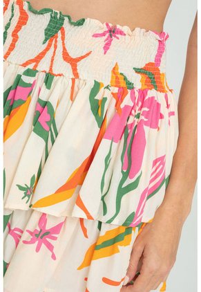 Falda Capas Mini Blanco Ragged Pf11320493