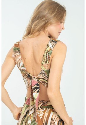 Crop Top Milha Beige Ragged Pf11112821