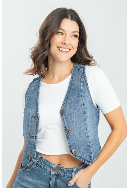 Chaleco Bucarest Azul Ragged Pf21150007