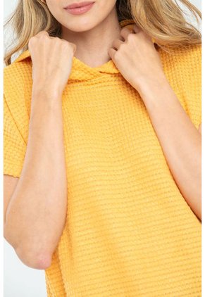 Blusa Con Capucha Amarillo Ragged Pf11112874