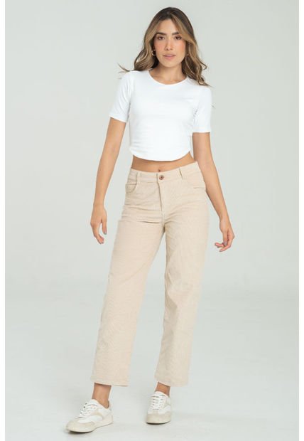 Pantalon Corduroy Beige Ragged Pf21310043