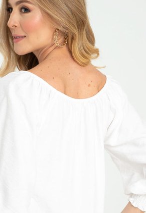 Blusa Malai 3/4 Blanco Ragged Pf11112640
