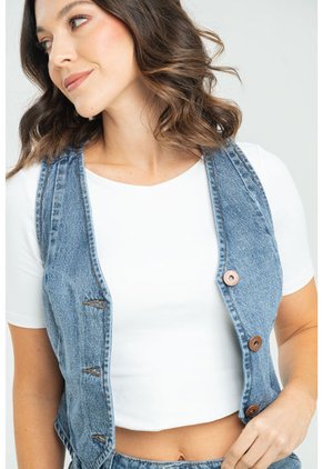 Chaleco Bucarest Azul Ragged Pf21150007