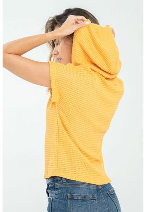 Blusa Con Capucha Amarillo Ragged Pf11112874