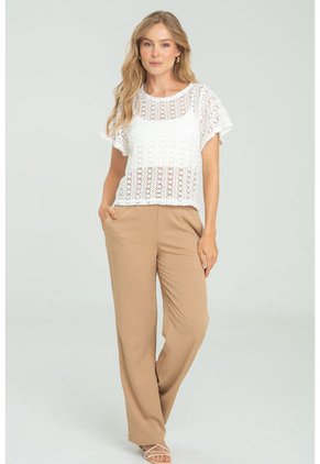 Blusa Ellen Tejida Blanco Ragged Pf11112977