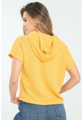 Blusa Con Capucha Amarillo Ragged Pf11112874