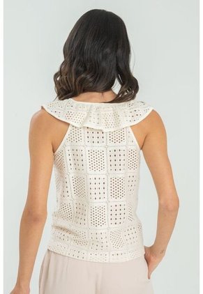 Blusa Tejida Kretha Blanco Ragged Pf11112908
