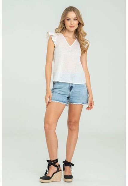 Blusa Ashtala Blanco Ragged Pf11112973