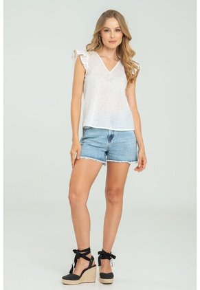 Blusa Ashtala Blanco Ragged Pf11112973