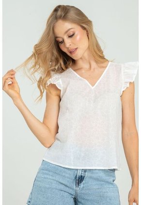 Blusa Ashtala Blanco Ragged Pf11112973