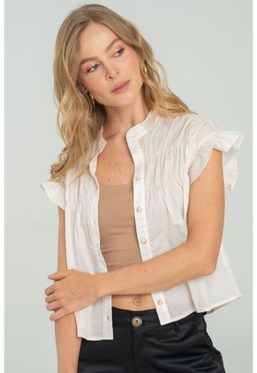 Blusa Cotton Mare Beige Ragged Pf11112904