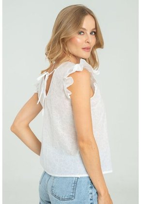 Blusa Ashtala Blanco Ragged Pf11112973