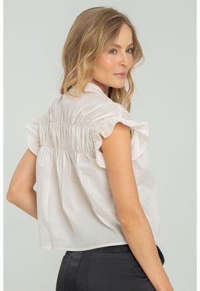 Blusa Cotton Mare Beige Ragged Pf11112904