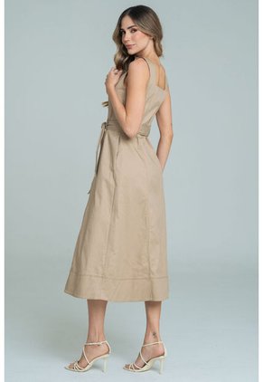 Vestido Malva Beige Ragged Pf11511429