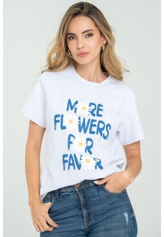 Camiseta Flores Blanco Ragged Pf21120084 Ragged