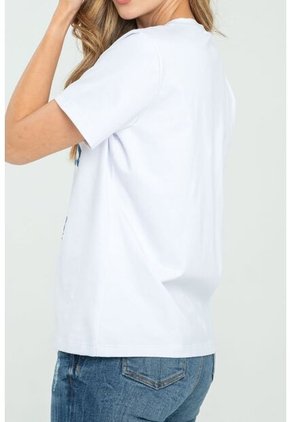 Camiseta Flores Blanco Ragged Pf21120084