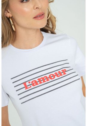 Camiseta Amour Blanco Ragged Pf21120088