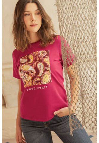 Camiseta Paisleys Marrón Ragged Pf21120101 Ragged