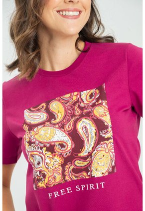 Camiseta Paisleys Marrón Ragged Pf21120101