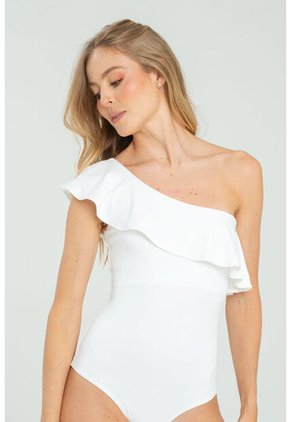 Body Asimetrico Boleros Blanco Ragged Pf13100043
