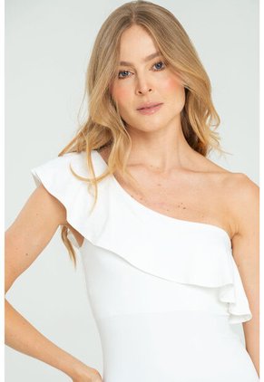 Body Asimetrico Boleros Blanco Ragged Pf13100043