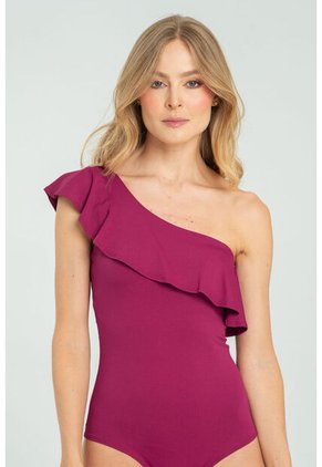 Body Asimetrico Boleros Marrón Ragged Pf13100043