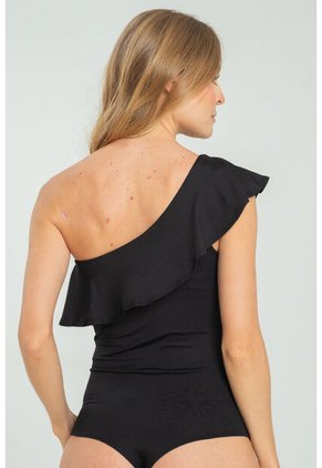 Body Asimetrico Boleros Negro Ragged Pf13100043