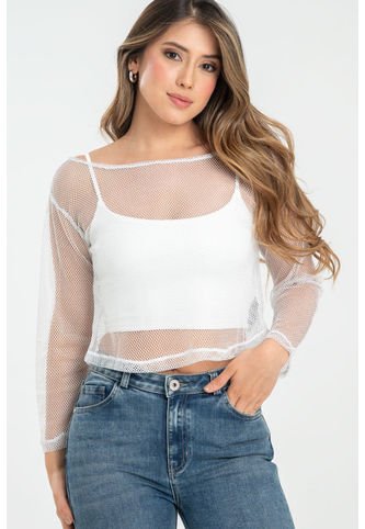 Buzo Malla Brillo Plateado Ragged Pf31122229 Ragged