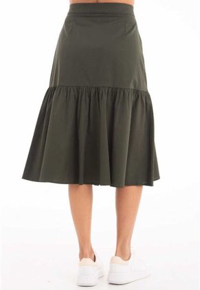 Falda Terranova Midi Verde Ragged Pf11320407